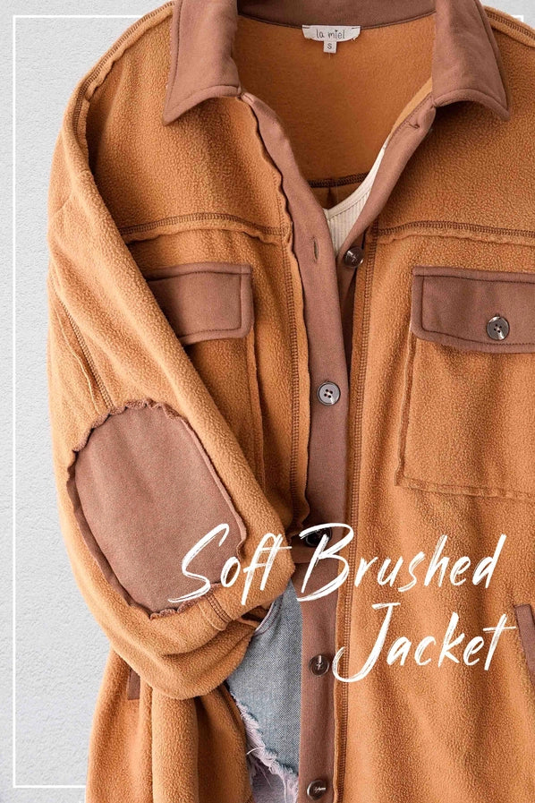 CAMEL FLEECE SHACKET