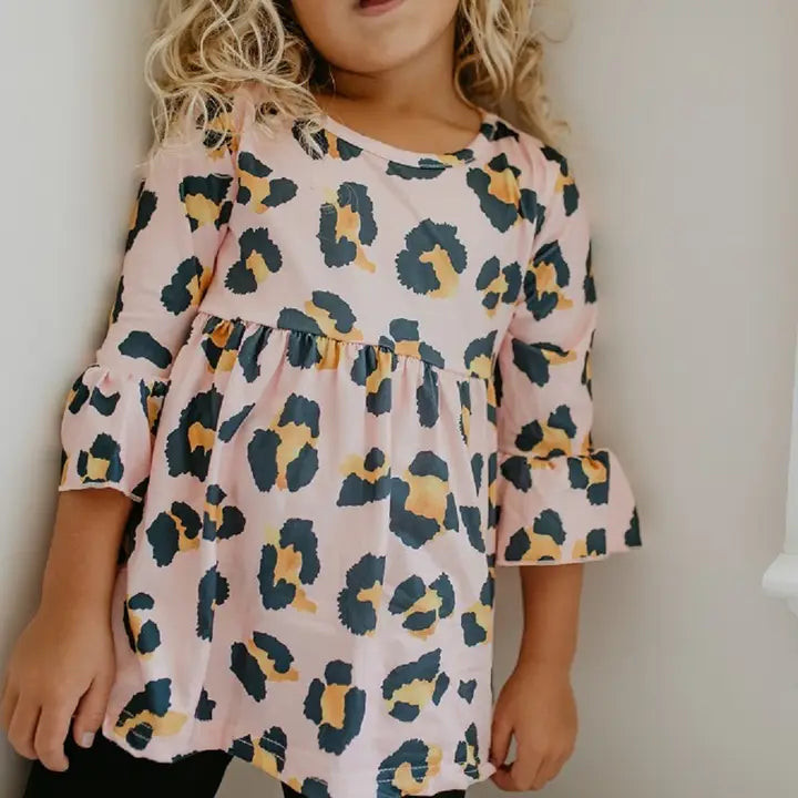 Girls Pink Leopard Shirt
