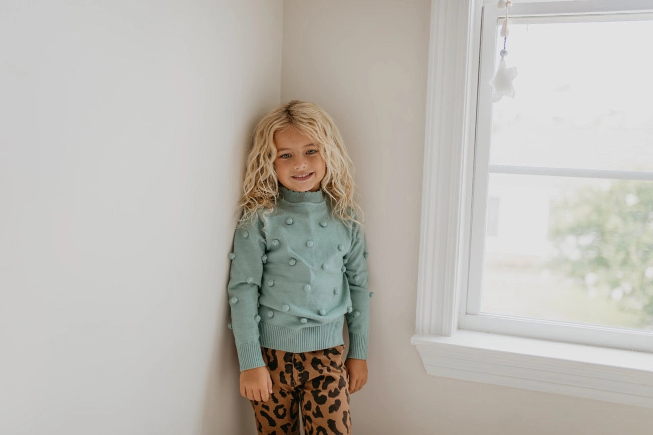 Girls Pom Pom Sweater
