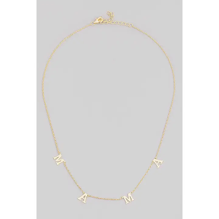 MAMA CHOKER WITH ALPHABET LETTERING