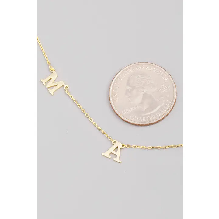 MAMA CHOKER WITH ALPHABET LETTERING