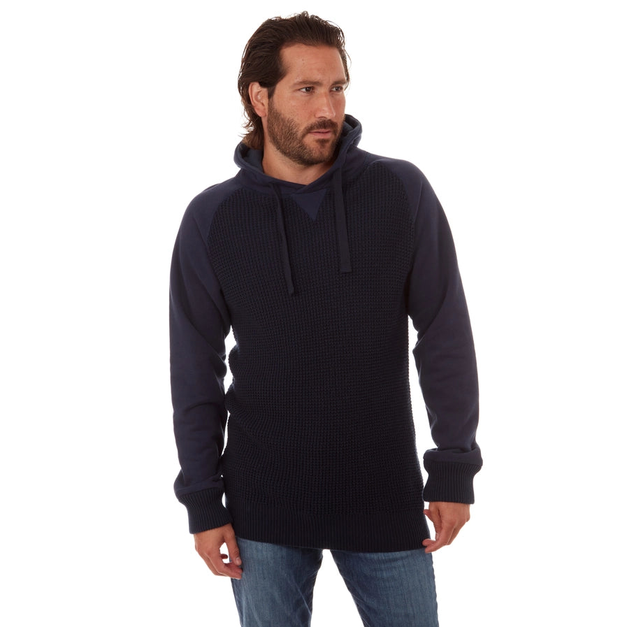 MEN'S NAVY TEXTURED HOODY
