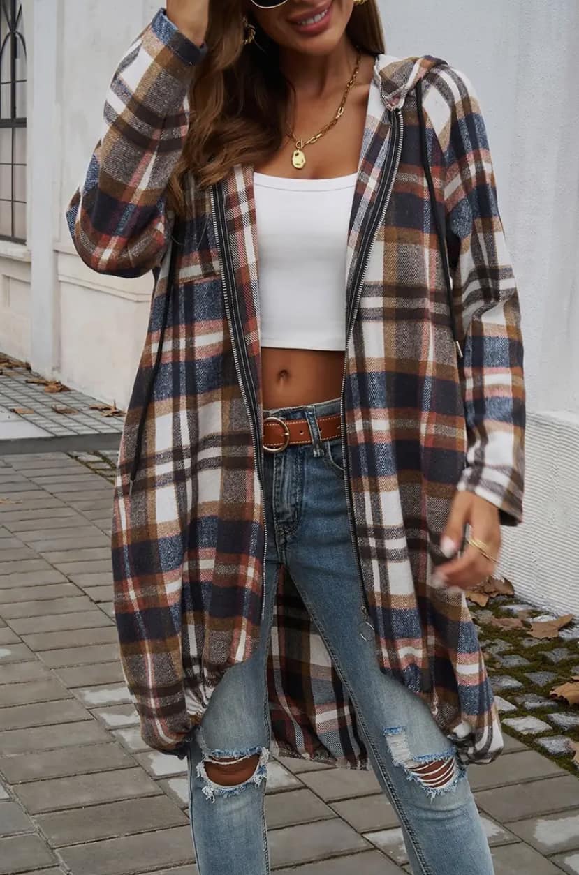 ZIP FLANNEL TRENCH