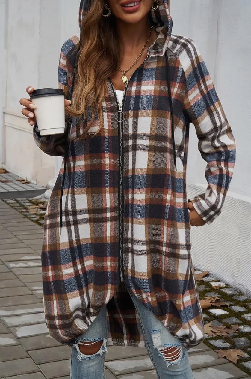ZIP FLANNEL TRENCH