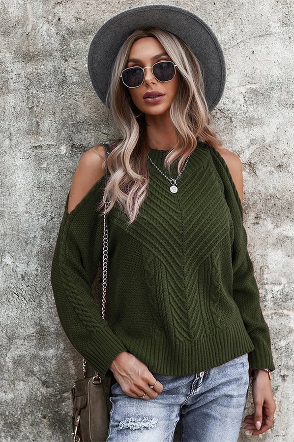 SHOULDER CUT OUT SWEATER