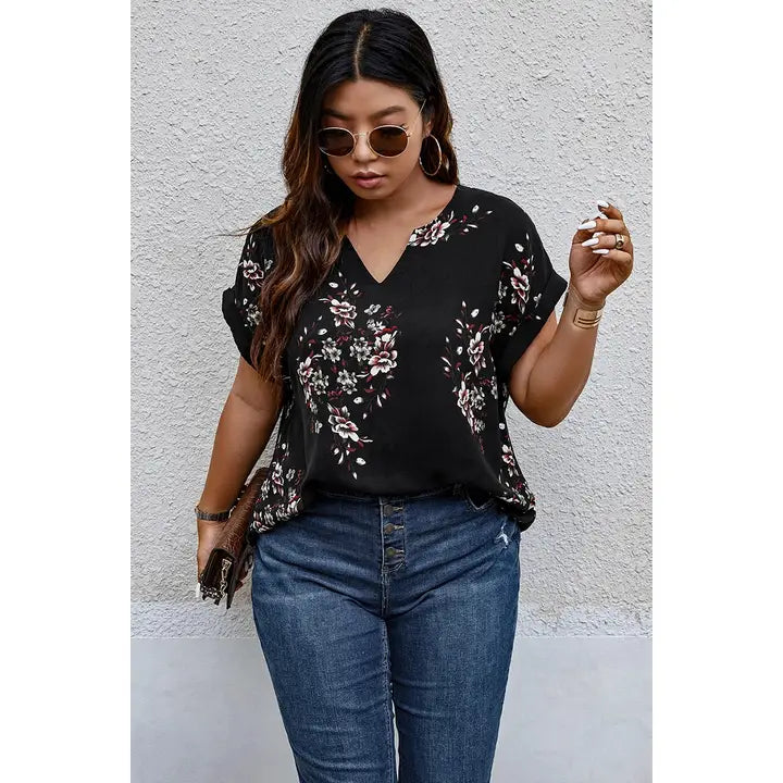 BLACK FLORAL CURVY