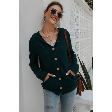 BUTTON DOWN DRY FIT WAFFLE HOODY