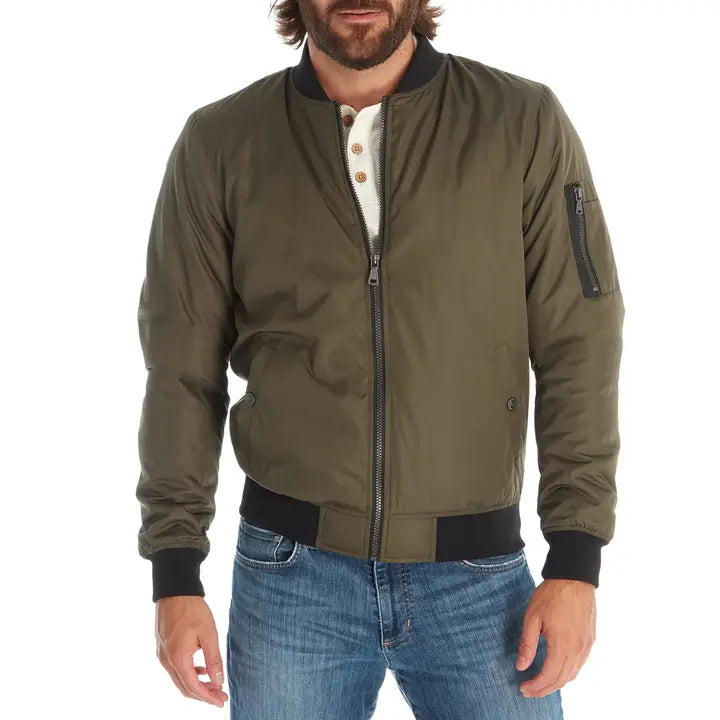 MEN'S SHERPA LINED BOMBER JACKET