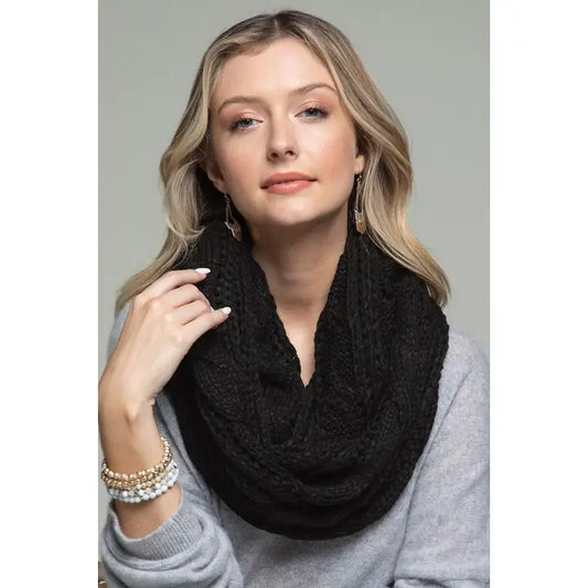 BLACK INFINITY SCARF