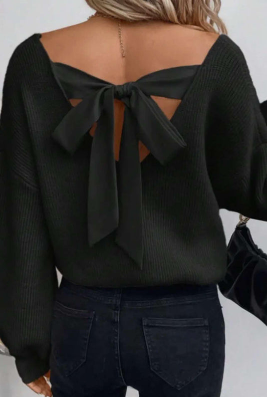BOW BACK SWEATER