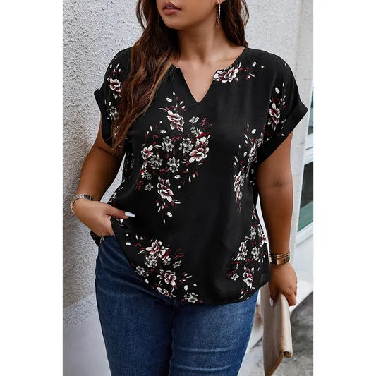 BLACK FLORAL CURVY
